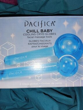 Pacifica Chill Baby Cryo Globes - Blue Glass Facial Massage Set